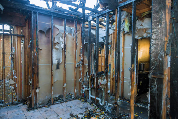 Professional Fire Damage Removal technician working in Plattsburgh, NY